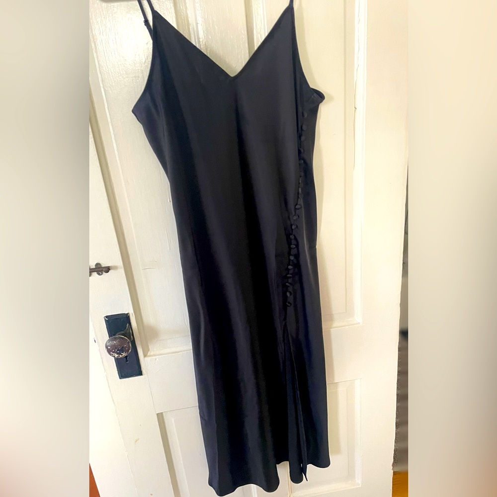 Banana Republic Black Slip Dress 12 Petite